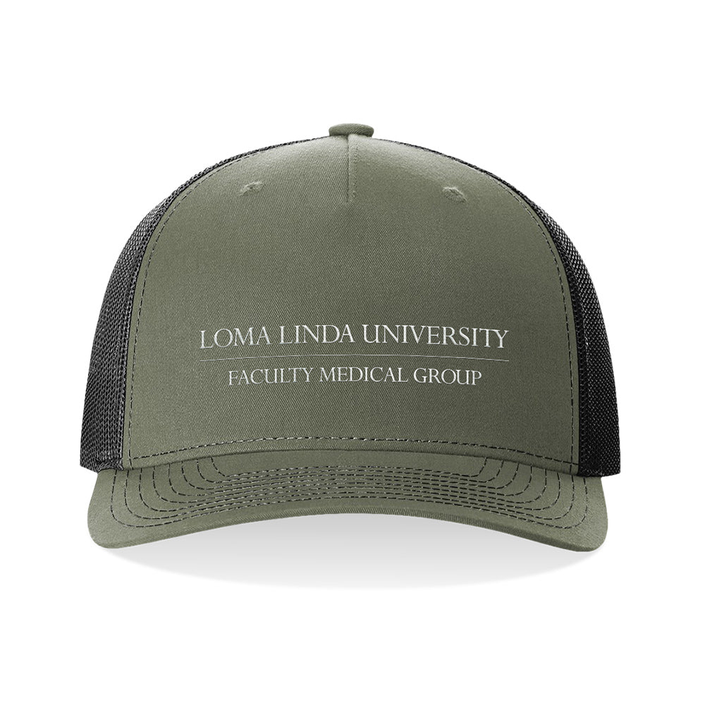 Embroidered Snapback Trucker Hat - Loden/Black